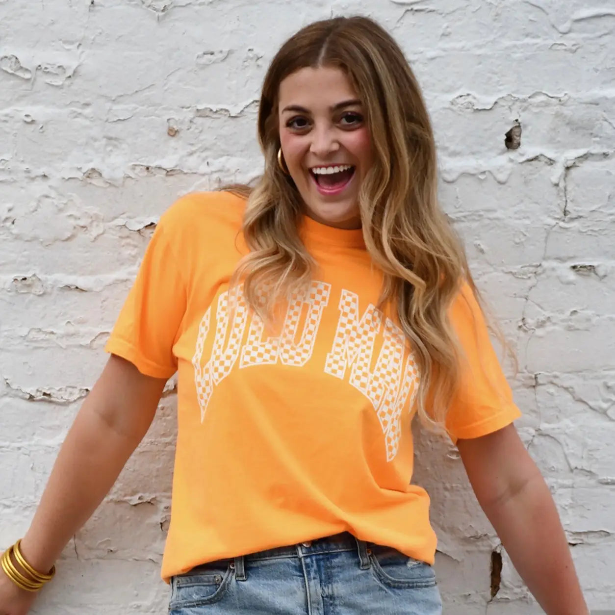 Lulu Mac Checkered Logo Tee