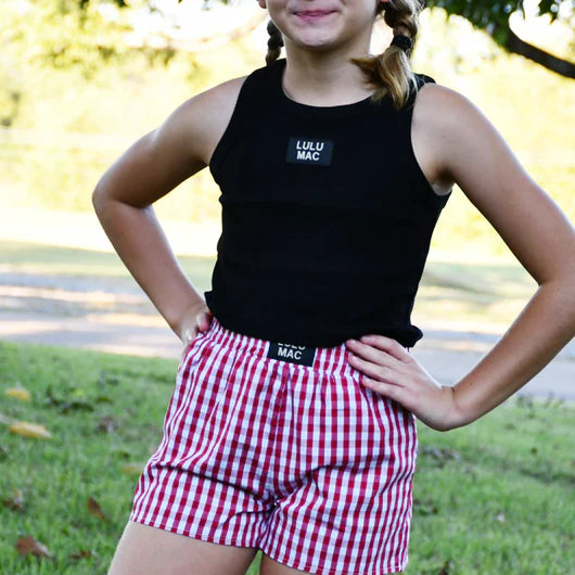 Lulu Mac YOUTH Gingham Boxer Shorts
