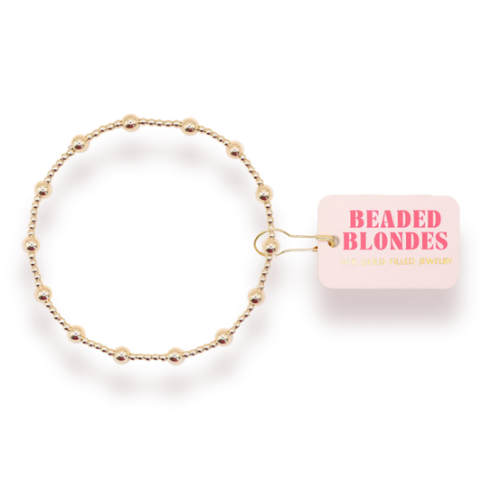 Beaded Blondes June Bracelet in Gold