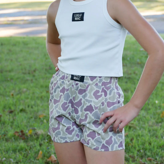 Lulu Mac YOUTH Camo Boxer Shorts