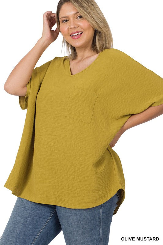 Your Favorite Pocket Tee- Curvy