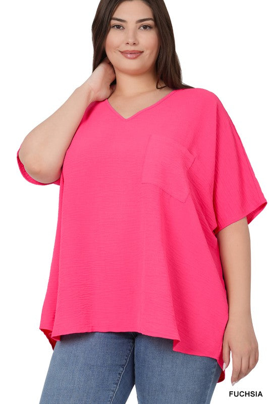 Your Favorite Pocket Tee- Curvy