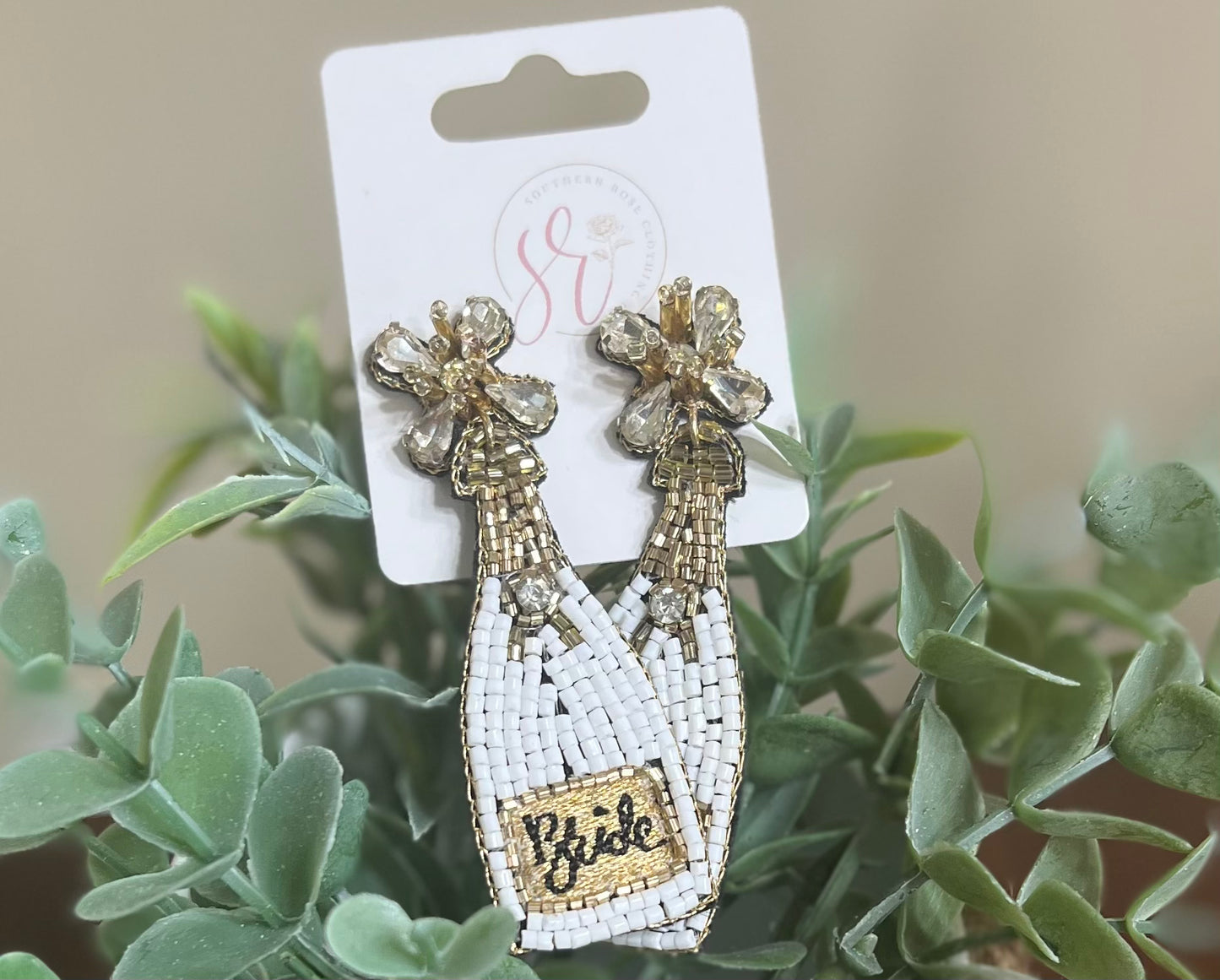 Bride and Bling Beaded Earrings