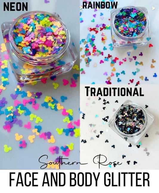 Mouse Face and Body Glitter