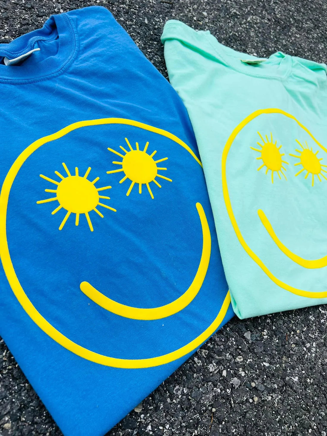 NEON Smiley Face Puff TEE- IN STOCK