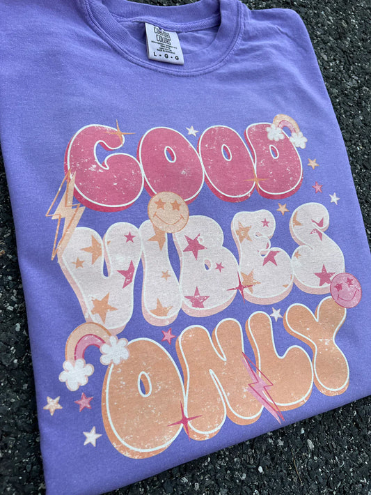 Good Vibes Only Retro Tee